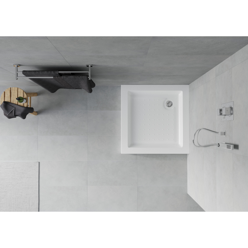 Mexen Rio square shower tray 90 x 90 cm, white - 45109090