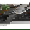 Mexen Tomas 2-compartment granite sink with a kitchen mixer tap Telma, Black/Gold metallic - 6516-75-670200-50-B