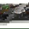 Mexen Tomas 2-compartment granite sink with a kitchen mixer tap Telma, Black - 6516-77-670200-50-B