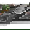 Mexen Tomas 2-compartment granite sink 800 x 500 mm, Grey, siphon Chrome - 6516802000-71