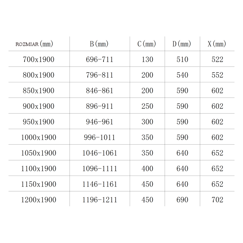 Mexen Roma 80 cm Hinged Shower Door, Transparent, Gold - 854-080-000-50-00