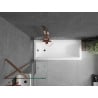 Mexen Next shower screen 1-wing 50 x 150 cm, transparent, rose gold - 895-050-000-00-00-60