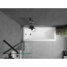 Mexen Next 1-wing bath screen 50 x 150 cm, transparent, black - 895-050-000-00-00-70