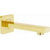 Mexen Cube bathtub wall spout, Gold - 79370-50