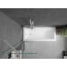 Mexen Next bath screen 1-panel 60 x 150 cm, transparent, white - 895-060-000-00-00-20