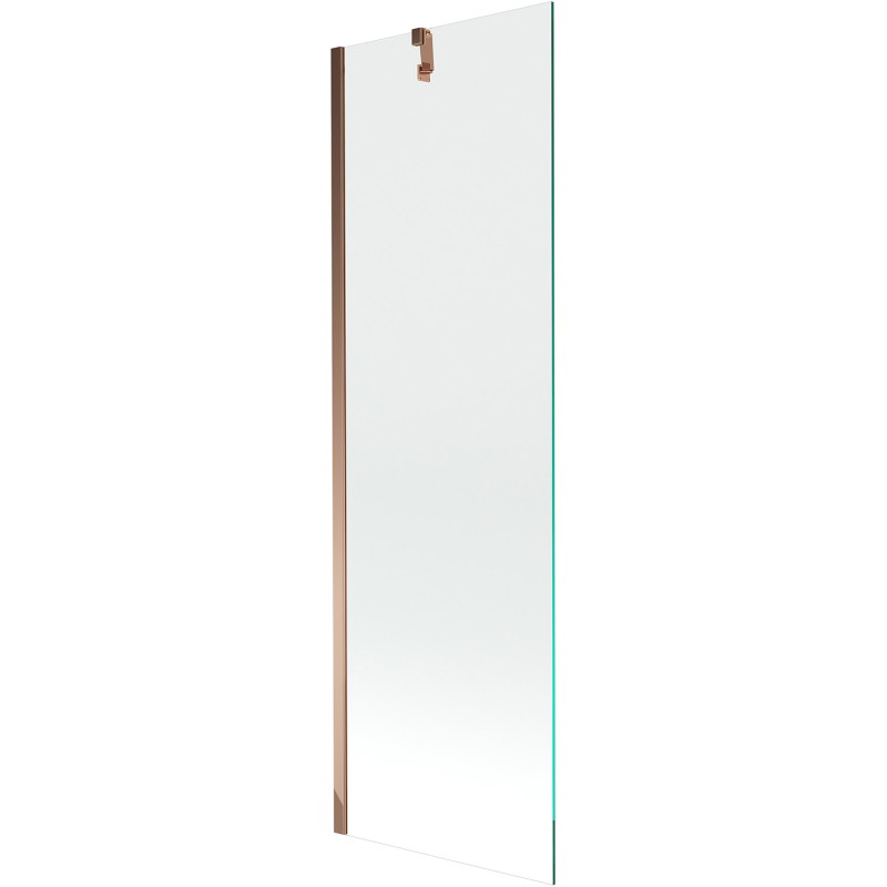 Mexen Next 1-wing bathtub screen 60 x 150 cm, transparent, pink gold - 895-060-000-00-00-60
