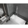 Mexen Next bath screen 1-wing 80 x 150 cm, transparent, white - 895-080-000-00-00-20