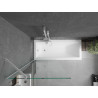 Mexen Next 1-panel bathtub screen 80 x 150 cm, transparent, white - 895-080-000-00-00-20