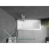 Mexen Next bath screen 1-wing 80 x 150 cm, transparent, white - 895-080-000-00-00-20