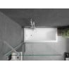Mexen Next 1-fold Shower Screen 90 x 150 cm, Transparent, White - 895-090-000-00-00-20