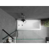 Mexen Next 1-panel bathtub screen 90 x 150 cm, transparent, black - 895-090-000-00-00-70