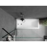 Mexen Next bath screen 1-wing 90 x 150 cm, transparent, black - 895-090-000-00-00-70