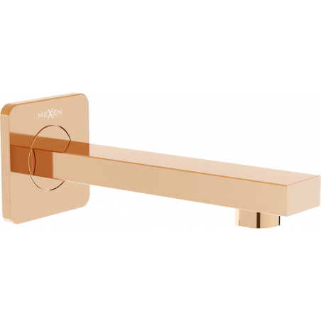 Mexen Cube wall-mounted bathtub spout, rose gold - 79370-60