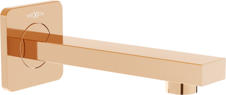 Mexen Cube bathtub wall spout, Rose gold - 79370-60