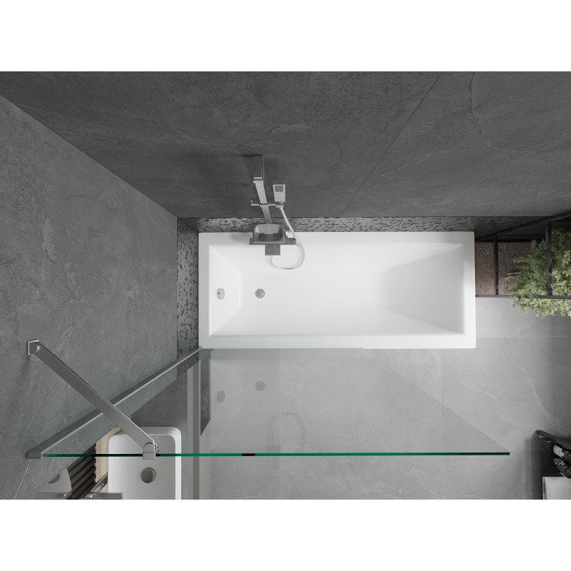 Mexen Next 1-Panel Bathtub Screen 100 x 150 cm, Transparent, Chrome - 895-100-000-00-00-01
