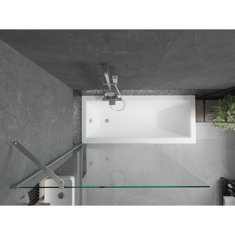 Mexen Next bath screen 1-winged 100 x 150 cm, transparent, chrome - 895-100-000-00-00-01