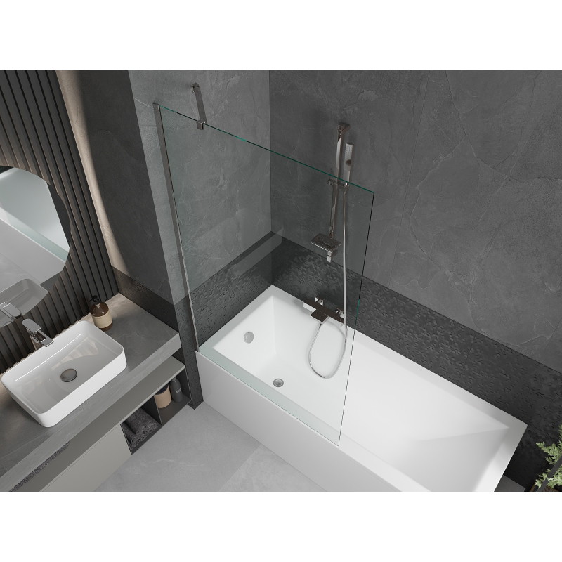 Mexen Next 1-Panel Bathtub Screen 100 x 150 cm, Transparent, Chrome - 895-100-000-00-00-01