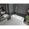 Mexen Next 1-wing Bath Screen 100 x 150 cm, Transparent, White - 895-100-000-00-00-20