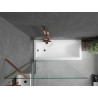 Mexen Next 1-panel bathtub screen 100 x 150 cm, transparent, rose gold - 895-100-000-00-00-60