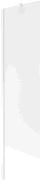 Mexen Next 1-Panel Bathtub Screen 50 x 150 cm, Frosted, White - 895-050-000-00-30-20