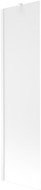 Mexen Next 1-wing bathtub screen 50 x 150 cm, Frosted, White - 895-050-000-00-30-20