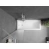 Mexen Next bathtub screen 1-wing 50 x 150 cm, frost, white - 895-050-000-00-30-20