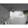 Mexen Next 1-wing bathtub screen 50 x 150 cm, frost, gold - 895-050-000-00-30-50