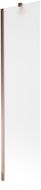 Mexen Next 1-wing bathtub screen 50 x 150 cm, Frosted, Rose gold - 895-050-000-00-30-60