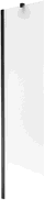 Mexen Next 1-door Bath Screen 50 x 150 cm, Frosted, Black - 895-050-000-00-30-70