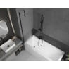 Mexen Next 1-door Bath Screen 50 x 150 cm, Frosted, Black - 895-050-000-00-30-70