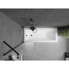 Mexen Next 1-wing bathtub screen 50 x 150 cm, frost, black - 895-050-000-00-30-70