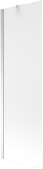 Mexen Next 1-wing bathtub screen 60 x 150 cm, Frosted, Chrome - 895-060-000-00-30-01