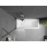 Mexen Next 1-wing bath screen 60 x 150 cm, frost, chrome - 895-060-000-00-30-01