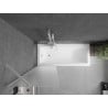 Mexen Next 1-panel bathtub screen 60 x 150 cm, frost, white - 895-060-000-00-30-20