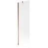 Mexen Next 1-wing bathtub screen 60 x 150 cm, Frosted, Rose gold - 895-060-000-00-30-60