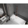 Mexen Next 1-panel Bath Screen 60 x 150 cm, Frost, Rose Gold - 895-060-000-00-30-60