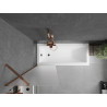 Mexen Next 1-wing 60 x 150 cm bath screen, frost, rose gold - 895-060-000-00-30-60