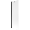Mexen Next 1-wing bathtub screen 60 x 150 cm, Frosted, Black - 895-060-000-00-30-70