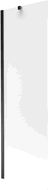 Mexen Next 1-Panel Bath Screen 60 x 150 cm, Frosted, Black - 895-060-000-00-30-70