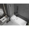 Mexen Next bathtub screen 1-wing 60 x 150 cm, frost, black - 895-060-000-00-30-70