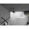 Mexen Next 1-panel Shower Screen 60 x 150 cm, Frosted, Black - 895-060-000-00-30-70