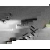 Mexen Next 1-wing bathtub screen 60 x 150 cm, Frosted, Black - 895-060-000-00-30-70