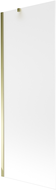 Mexen Next 1-wing bathtub screen 70 x 150 cm, Frosted, Gold - 895-070-000-00-30-50