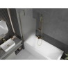 Mexen Next 1-leaf Bath Screen 70 x 150 cm, Frosted, Gold - 895-070-000-00-30-50