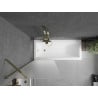 Mexen Next 1-wing bath screen 70 x 150 cm, frosted, gold - 895-070-000-00-30-50
