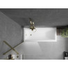 Mexen Next 1-wing bathtub screen 70 x 150 cm, frost, gold - 895-070-000-00-30-50