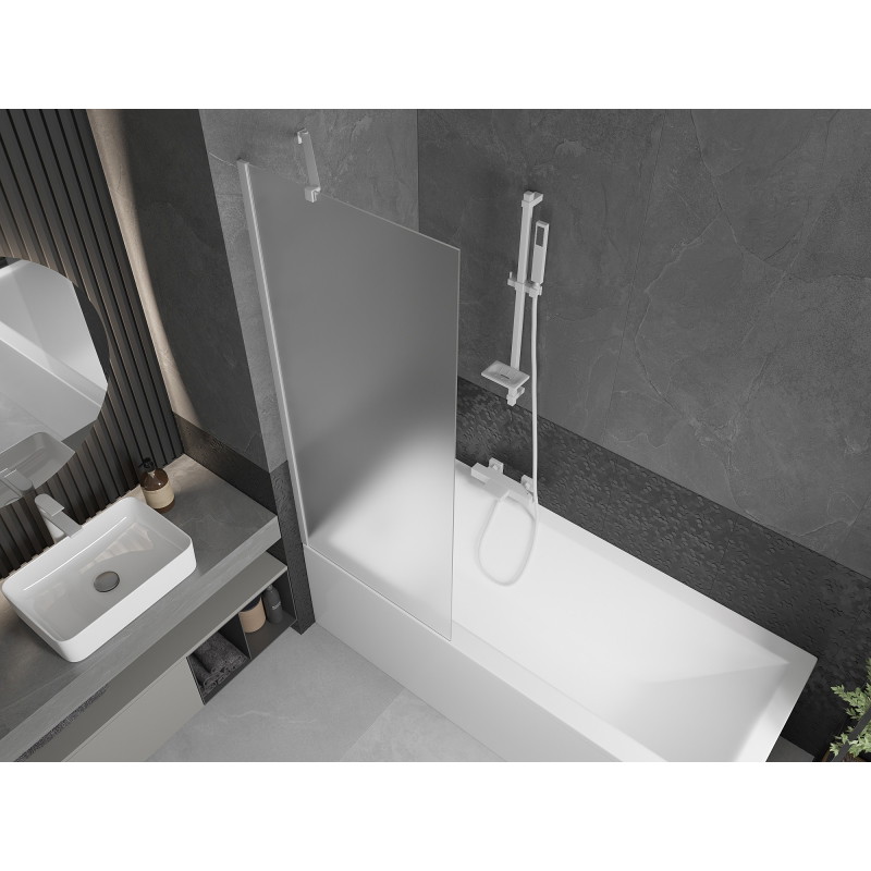 Mexen Next bathtub screen 1-wing 70 x 150 cm, frost, white - 895-070-000-00-30-20