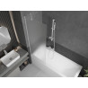 Mexen Next 1-wing bathtub screen 70 x 150 cm, frost, white - 895-070-000-00-30-20