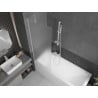 Mexen Next 1-wing shower screen 70 x 150 cm, frosted, white - 895-070-000-00-30-20