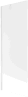 Mexen Next 1-wing shower screen 70 x 150 cm, frosted, white - 895-070-000-00-30-20